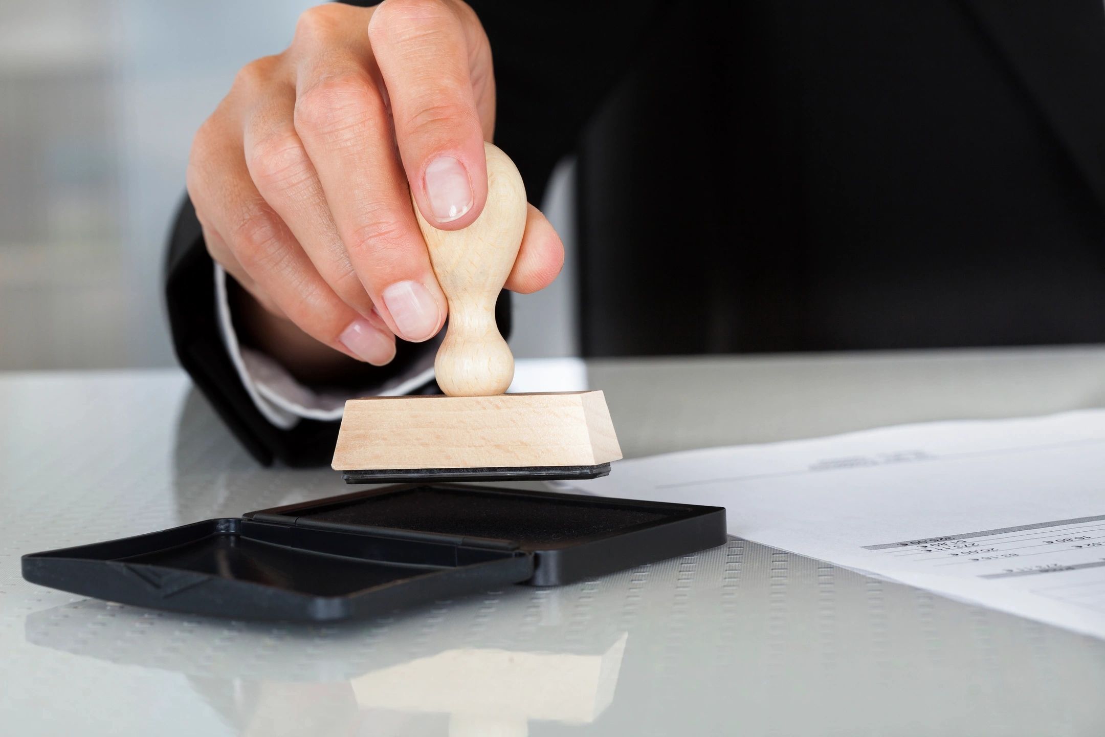 Notary public professional workspace